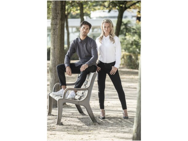 Camisa corporativa elastano 200 g/m2 Elevate Life Bigelow Azul claro detalle 9