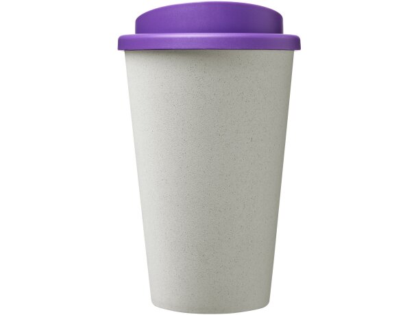 Vaso de plástico con tapa de rosca polipropileno reciclado 350ml Blanco/morado detalle 18