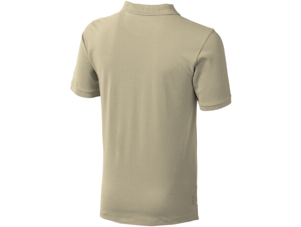 Polo de manga corta algodón BCI 200 g/m2 Elevate Life Calgary Caqui detalle 4