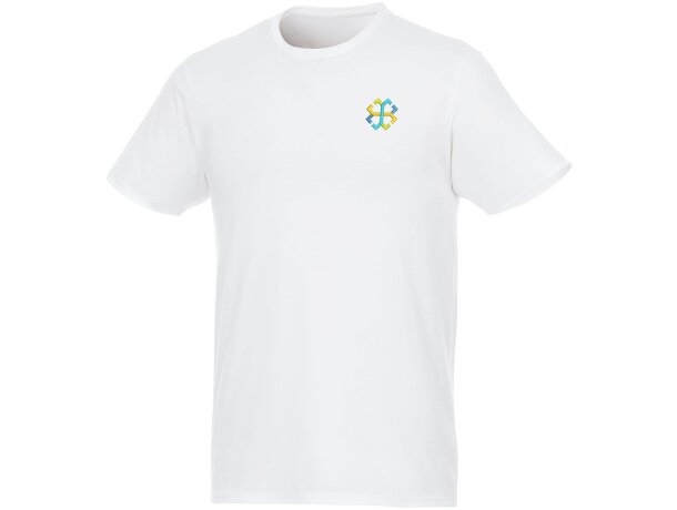 Camiseta de manga corta de material reciclado GRS de hombre Jade Blanco detalle 1