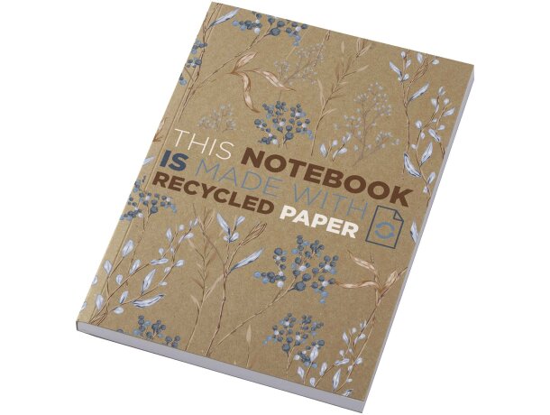 Libreta A5 tapa blanda craft Novella Austen papel reciclado Natural detalle 5