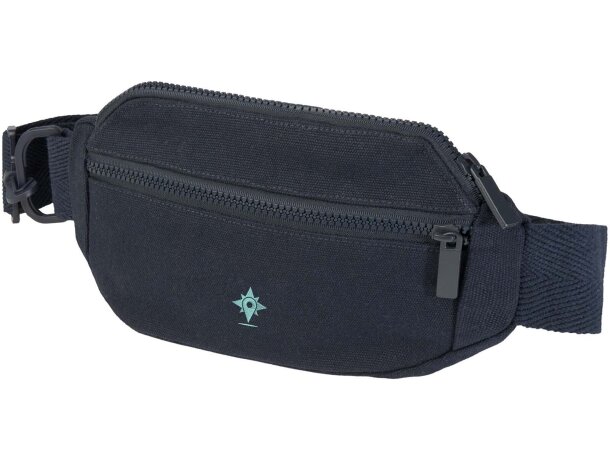 Bolso cruzado Crescent en algodón y poliéster reciclado Azul marino detalle 9