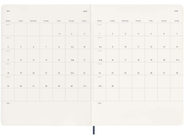 Libreta xl con tapa blanda de 12 meses moleskine detalle 10