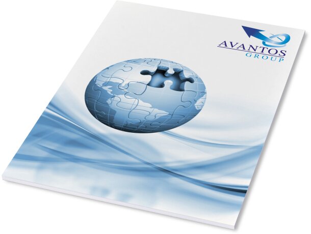 Libretas personalizadas Zumpango A4 certificadas FSC cubierta Blanco detalle 1