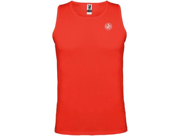 Camiseta deportiva sin mangas infantil Andre de Roly Rojo detalle 21