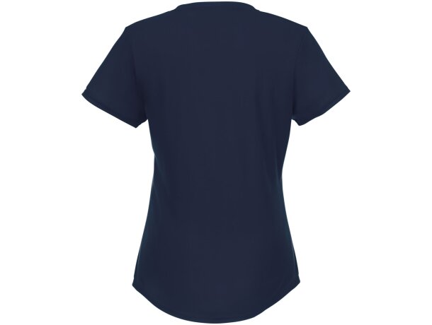 Camiseta de manga corta de material reciclado GRS para mujer Jade Azul marino detalle 21