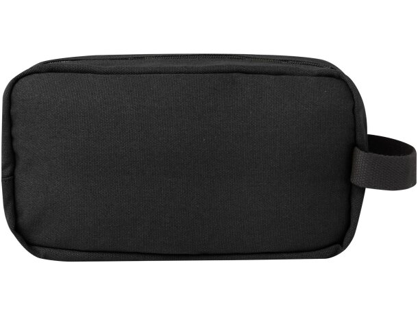 Neceser de viaje Joey con lona reciclada certificada GRS Negro intenso detalle 3