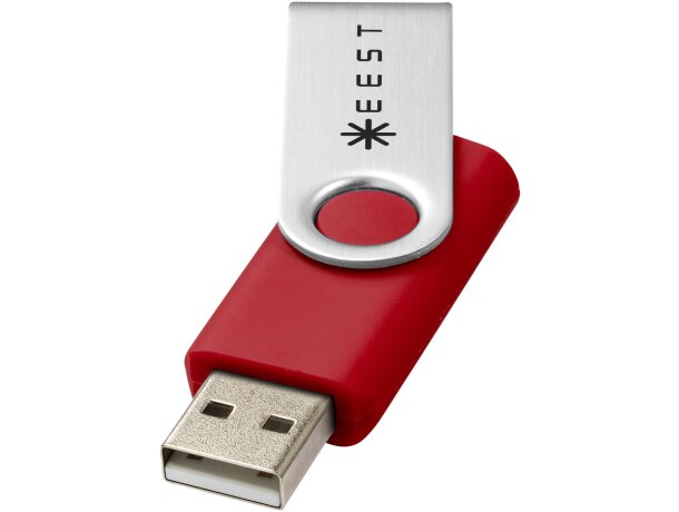 Memoria USB Rotate 16GB con cuerpo giratorio de aluminio Rojo detalle 13