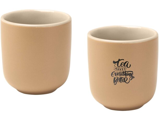 Juego 2 tazas espresso cerámica Male acabado mate 90ml detalle 1