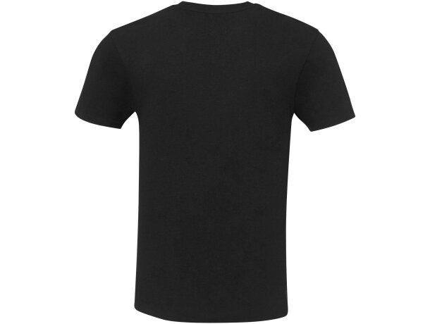 Camiseta unisex reciclada Aware Avalite con trazabilidad QR Negro intenso detalle 9