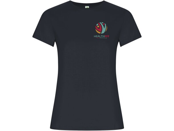 Camiseta mujer algodón orgánico entallada Golden Roly detalle 17