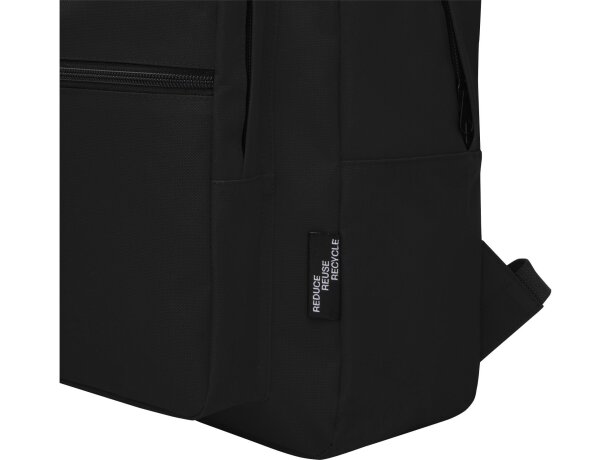 Mochila para niños personalizada Retrend 16L sostenible Negro intenso detalle 30