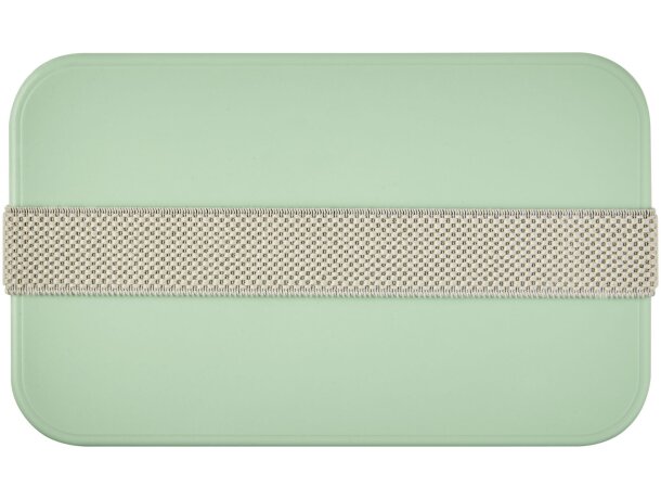 Fiambrera sostenible 700ml MIYO Renew de bioplástico Verde marino/gris piedra detalle 4