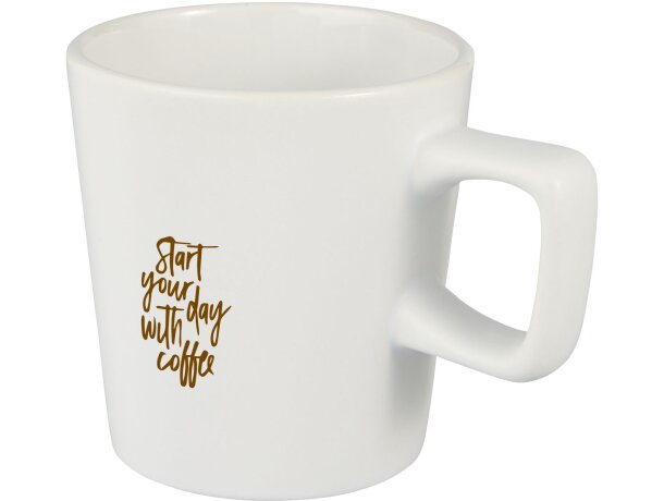 Taza de cerámica Ross 280 ml con acabado mate Blanco detalle 4