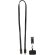 Lanyard de plástico reciclado para smartphone Franz Negro intenso detalle 4