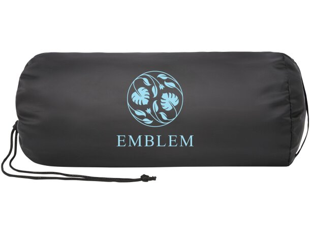 Manta polar coral Lily de RPET certificada GRS con funda Azul oscuro detalle 1