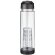 Botella deportiva y ligera con infusor de rosca para fruta 740 ml personalizada grabado transparente/negro intenso