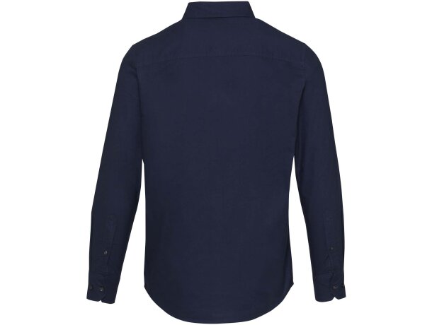 Camisa oxford Sphene algodón BCI sostenible hombre Azul marino detalle 15