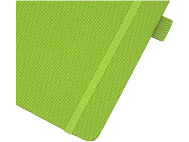 Libreta de papel reciclado A5 con tapa de PET reciclado Honua Verde lima detalle 18