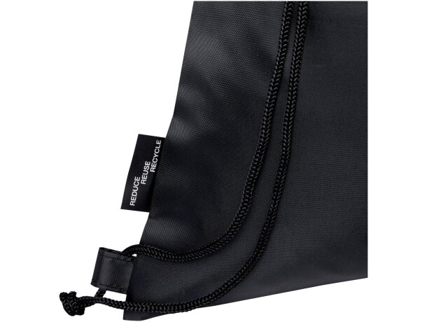Bolsa con cordón plegable reciclada de 7L Ash Gris mezcla/negro intenso detalle 8