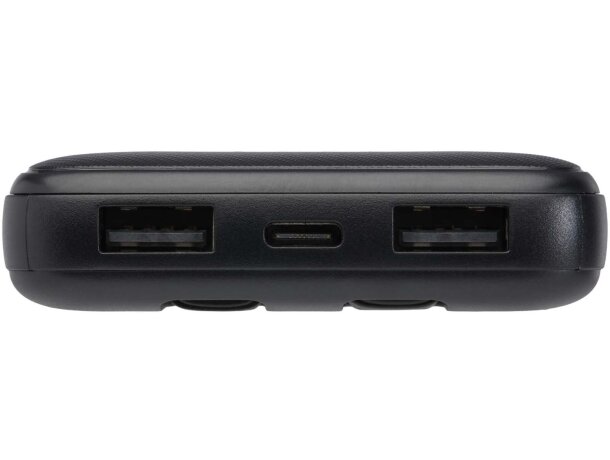 Batería externa Adhil de plástico reciclado 10000 mAh Negro intenso detalle 7