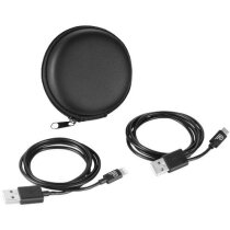Cables de carga mfi con estuche negro intenso Cables de carga mfi con estuche negro intenso