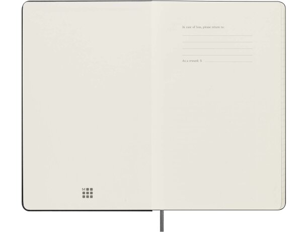 Agenda semanal sin fecha con tapa dura Moleskine 21x13 cm Negro intenso detalle 4