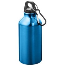 Cantimplora de aluminio con mosquetón 350 ml personalizada azul Cantimplora de aluminio con mosquetón 350 ml personalizada azul