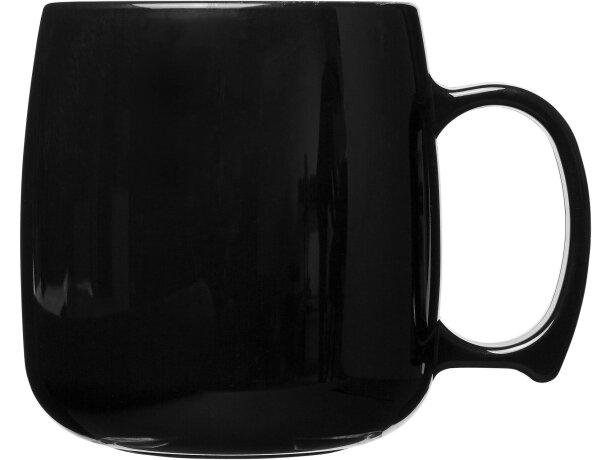 Taza de plástico clásica de 300 ml Negro intenso detalle 2