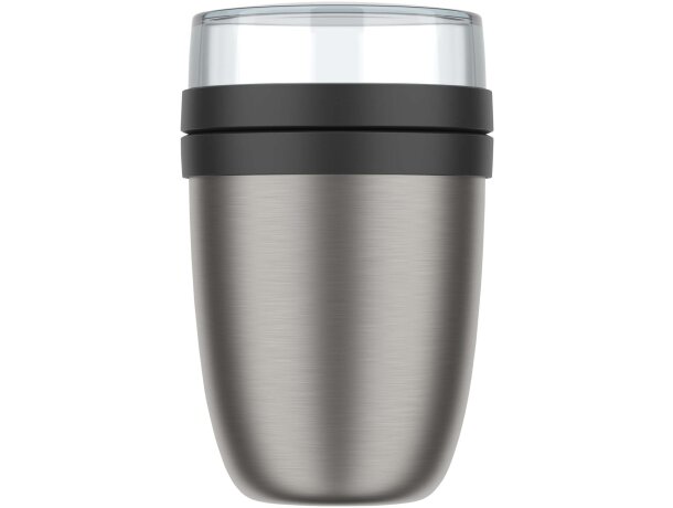 Fiambrera térmica Mepal Ellipse 500+200 ml doble compartimento Negro intenso detalle 5