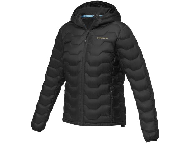 Chaqueta aislante reciclada GRS Petalite para mujer Negro intenso detalle 17