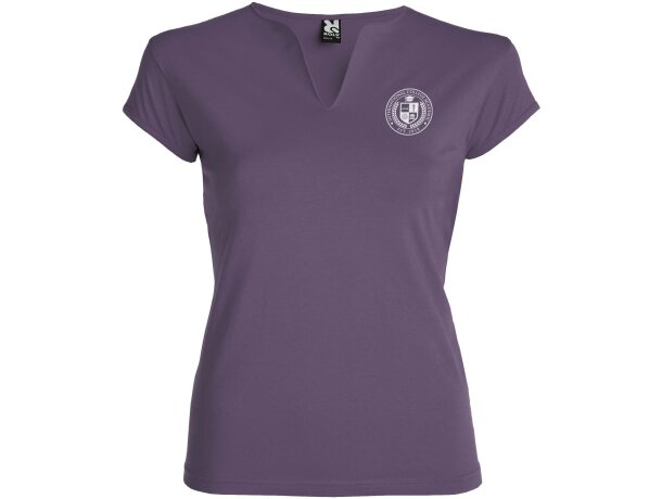 Camiseta manga corta mujer Belice Roly entallada cuello v detalle 29