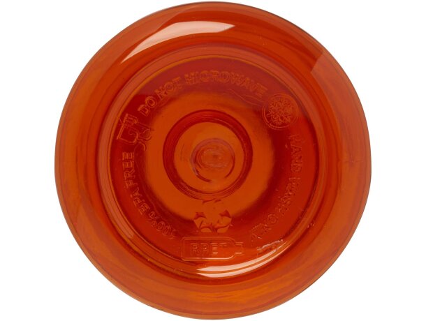 Botella agua RPET 600ml Illuminate con asa silicona Naranja detalle 29