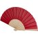 Abanico Manuela de madera y poliéster personalizable Rojo