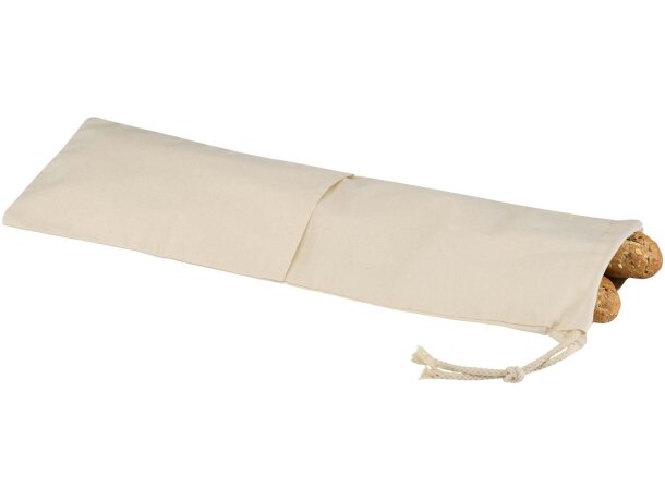 Bolsa para pan de algodón Nola reutilizable transpirable Natural detalle 2