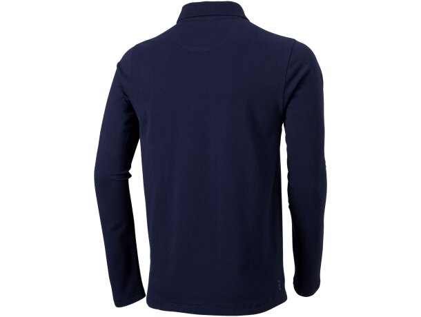 Polos serigrafiados algodón 200 g/m2 Oakville Azul marino detalle 11