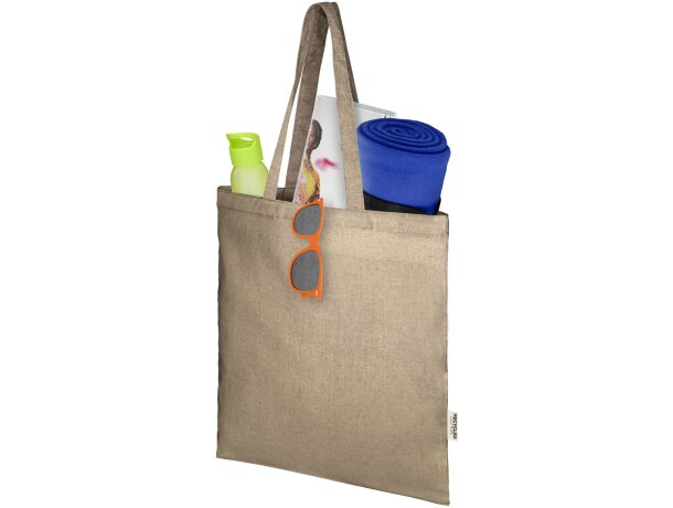 Bolsa tote Aware Pheebs de algodón y poliéster reciclado Natural detalle 3