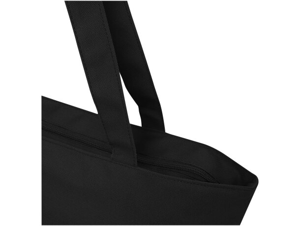 Bolsa tote con cremallera Panama de 20L certificada GRS Negro intenso detalle 4