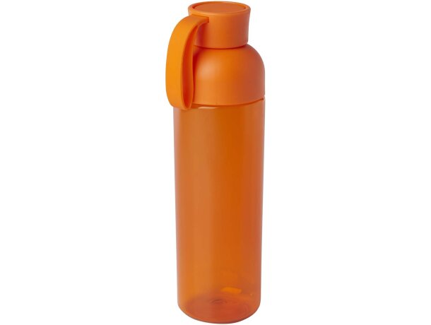 Botella agua RPET 600ml Illuminate con asa silicona Naranja detalle 28