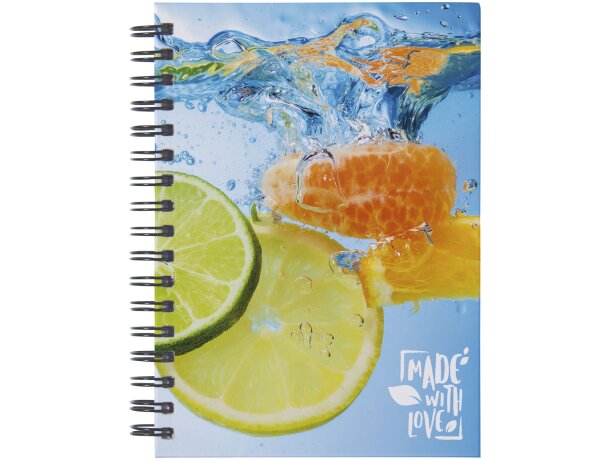Cuaderno A6 Wire-o y tapa dura Blanco/negro intenso detalle 1