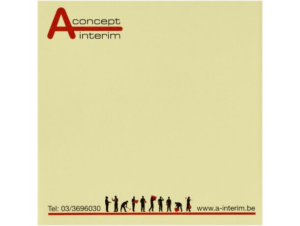 Notas adhesivas Sticky-Mate 75x75 con certificación FSC Amarillo claro detalle 7