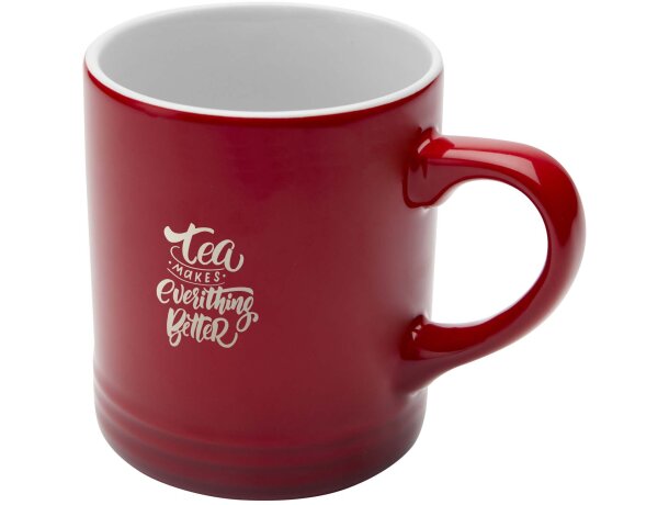 Taza cerámica Laguna 330ml con efecto degradado brillante Rojo detalle 1