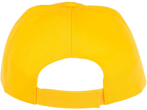 Gorra infantil de 5 paneles Feniks Kids Amarillo detalle 6