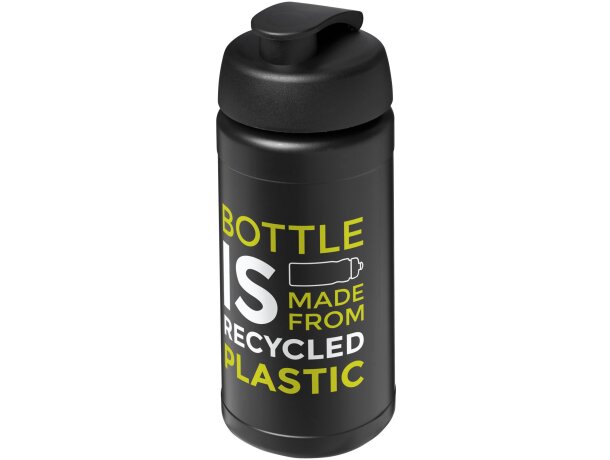Bidón deportivo Baseline reciclado con tapa Flip 500ml Negro intenso/negro intenso detalle 13