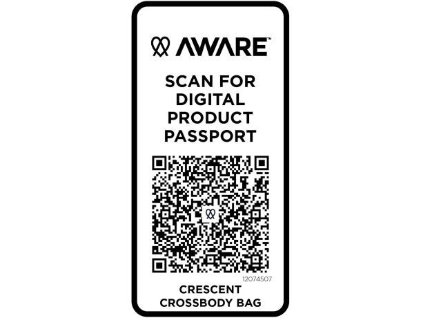 Bolso cruzado Crescent en algodón y poliéster reciclado detalle 4