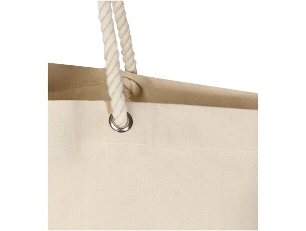 Bolsa tote de playa algodón reciclado certificado GRS Florida Natural/natural detalle 6