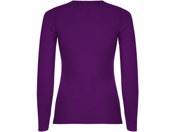 Camiseta manga larga mujer algodón 100% Roly Extreme Morado detalle 34