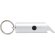 Llavero linterna led flare con abrebotellas aluminio reciclado Plateado detalle 5