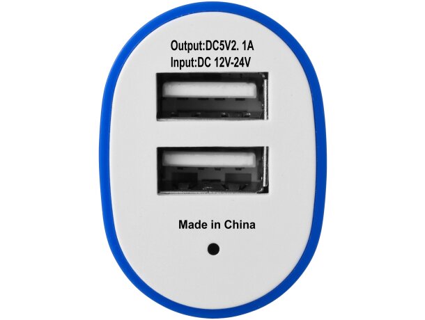 Adaptador doble para coche con usb grabado