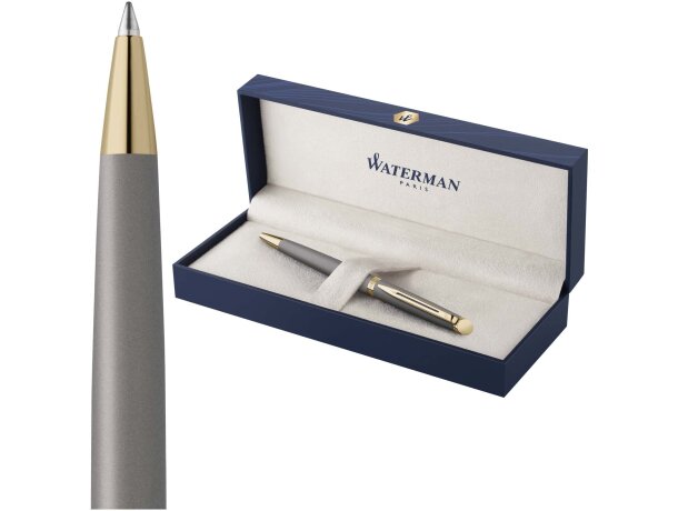 Bolígrafo Waterman Hemisphere acero inoxidable lacado Gris detalle 11